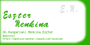 eszter menkina business card